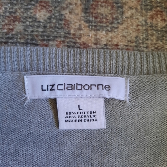LIZ Claiborne Spring Colors Striped Sweater Large - Picture 3 of 6